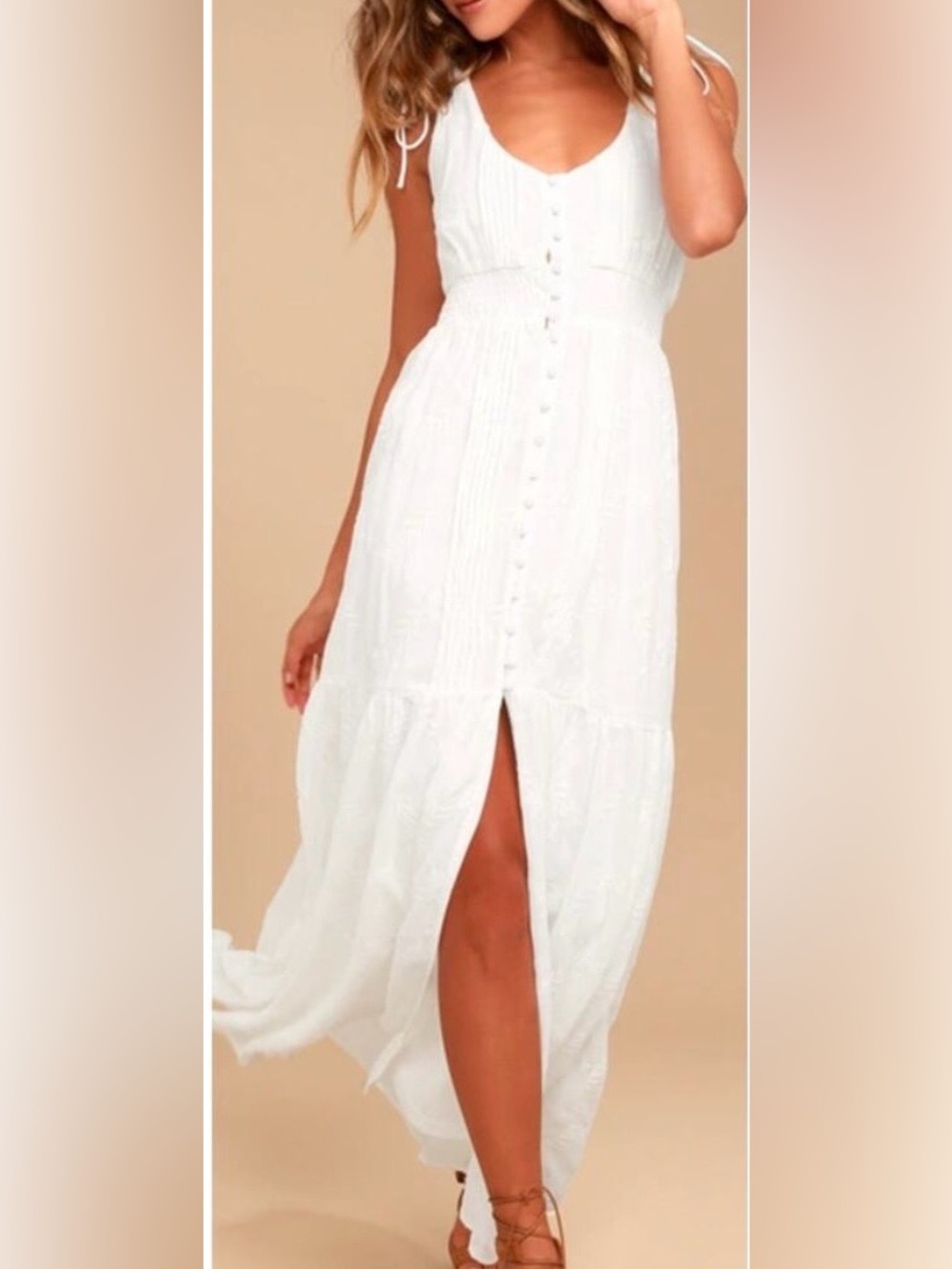 Lulu's Time Well Spent Embroidered maxi dress